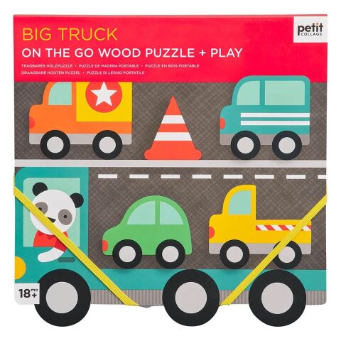 Petit Collage Sturdy Wooden Puzzle Big Truck