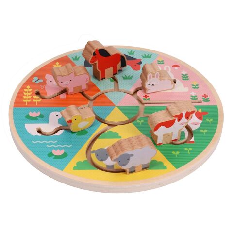 Petit Collage Motor labyrinth Farm with animals