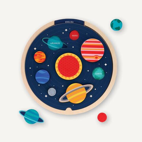 Petit Collage Insert Puzzle Multilingual Solar System