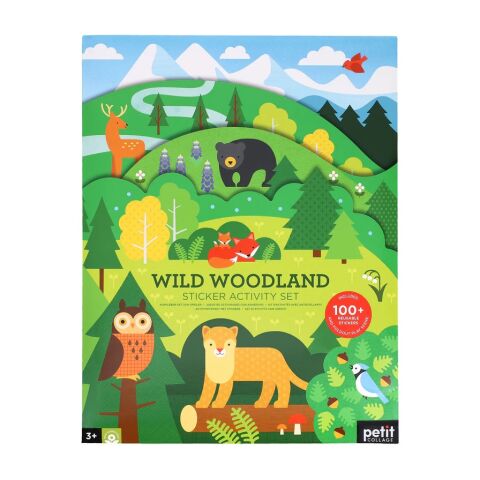 Petit Collage Reusable stickers with Wild Forest scene