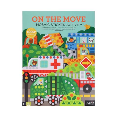 Petit Collage Mosaic Sticker Activity Set with Traffic Scene
