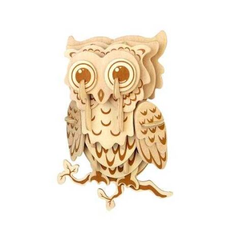 Woodcraft Wooden 3D Puzzle Owl
