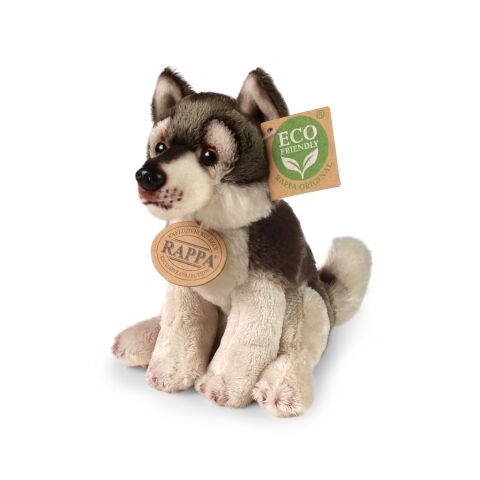 Rappa Plush wolf sitting 15 cm ECO-FRIENDLY