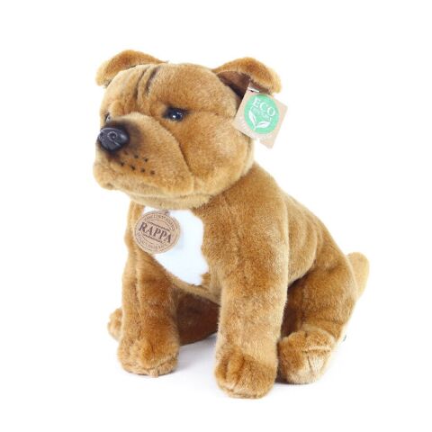 Rappa Staffordshire Bull Terrier plush dog sitting 30 cm ECO-FRIENDLY