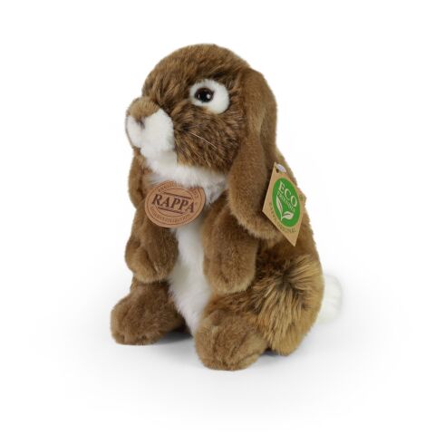 Plush brown rabbit standing 18 cm ECO-FRIENDLY