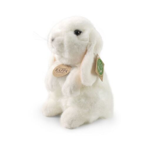 Rappa Plush rabbit white standing 18 cm ECO-FRIENDLY