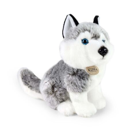 Rappa Plush dog husky sitting 30 cm ECO-FRIENDLY