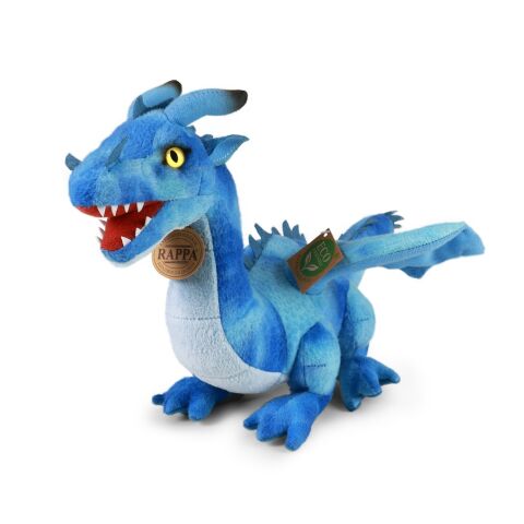 Rappa Plush dragon 40 cm blue ECO-FRIENDLY