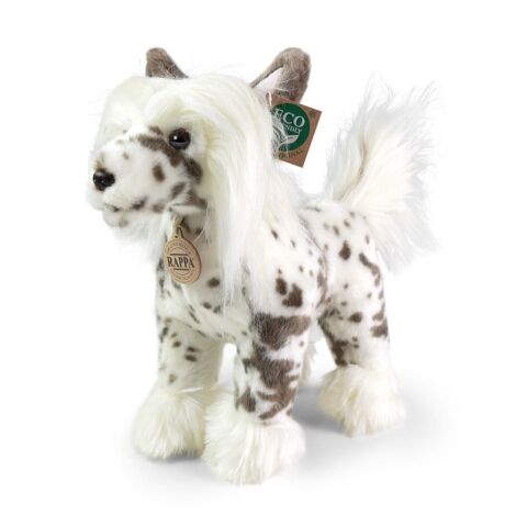 Rappa Plush Chinese Crested Dog standing 25 cm ECO-FRIENDLY