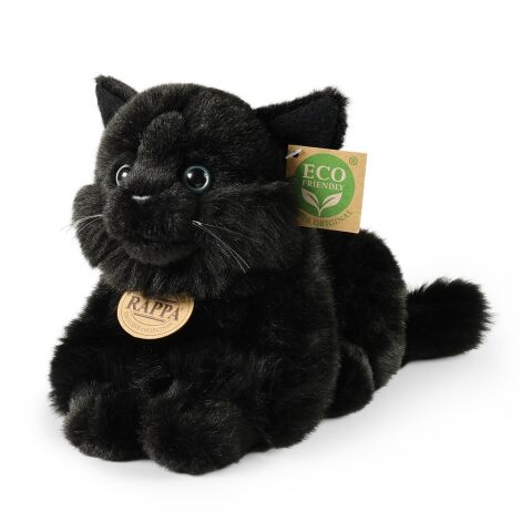 Rappa Plush cat black 22 cm ECO-FRIENDLY