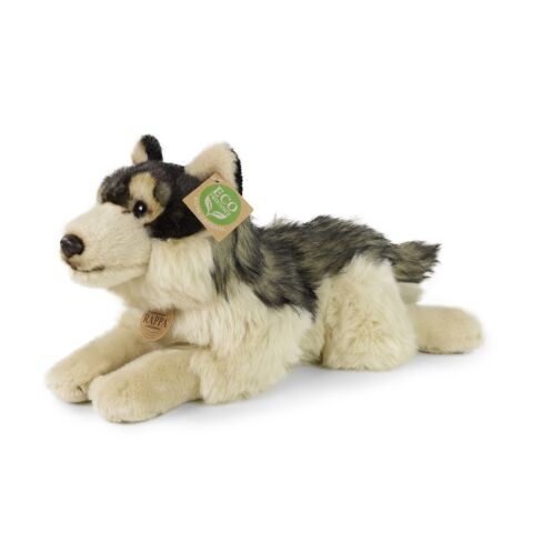 Rappa Plush wolf lying 35 cm ECO-FRIENDLY