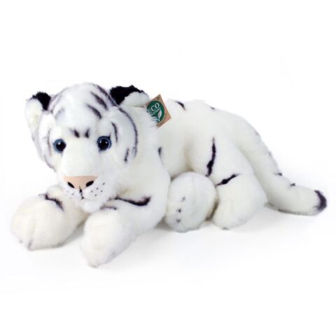 Rappa Plush white tiger lying 36 cm ECO-FRIENDLY
