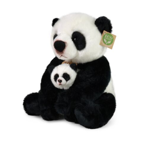 Rappa Plush panda with cub 27 cm ECO-FRIENDLY