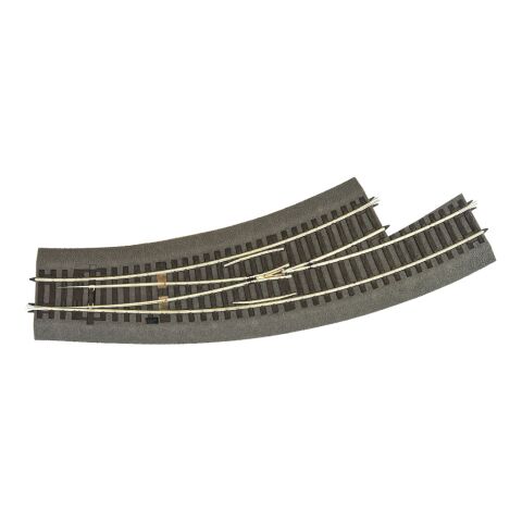 Roco Line Switch BWL3/4 arched left with base - 42572