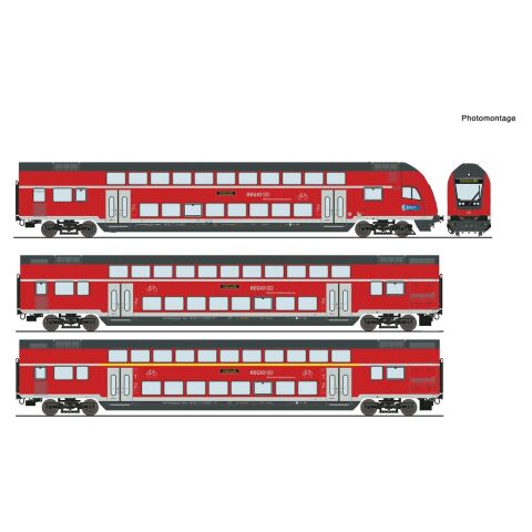 Roco 3-piece set Double-decker car DB AG VI - 6210144
