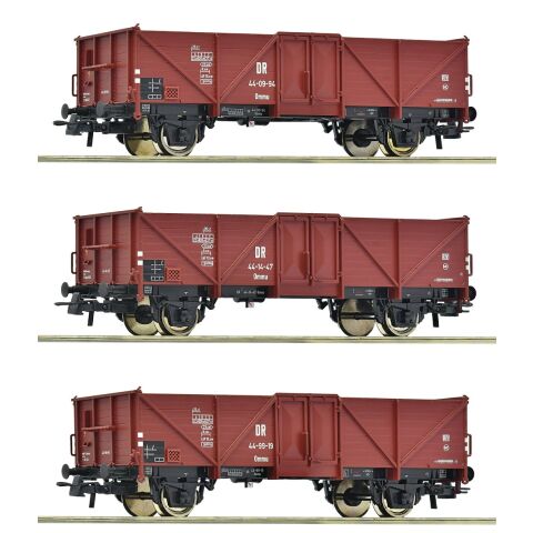 Roco Set of 3 open trucks DR - 6600115