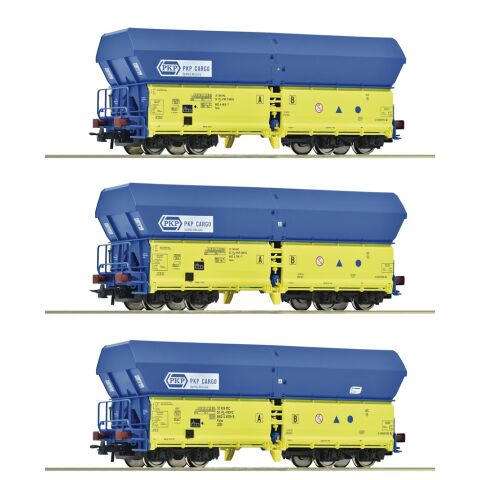 Roco Set of 3 freight hopper wagons PKP - 6600136