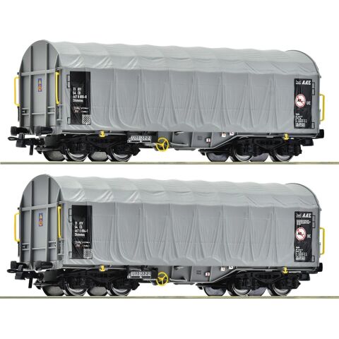Roco 2-piece set of Freight wagon with tarpaulin, Shimmns ČD - 6600144