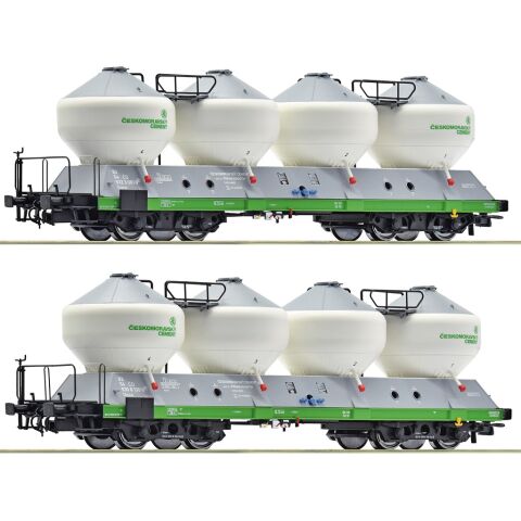 Roco Set of 2 Silo Wagons Uacs ČD - 6600237