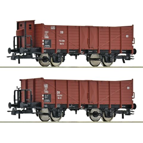 Roco Set of 2 Open Freight Wagons Om 12 DB - 6600267