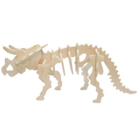 Woodcraft Wooden 3D Puzzle Triceratops Large