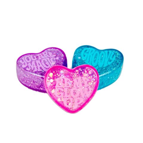 Schylling NeeDoh Squeeze Glitter Hearts 3pcs