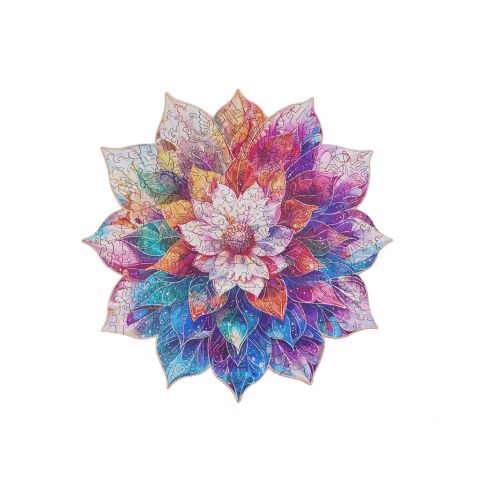 RoboTime Wooden Puzzle Flower Mandala