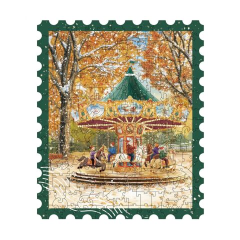 RoboTime Wooden Puzzle Autumn Carousel