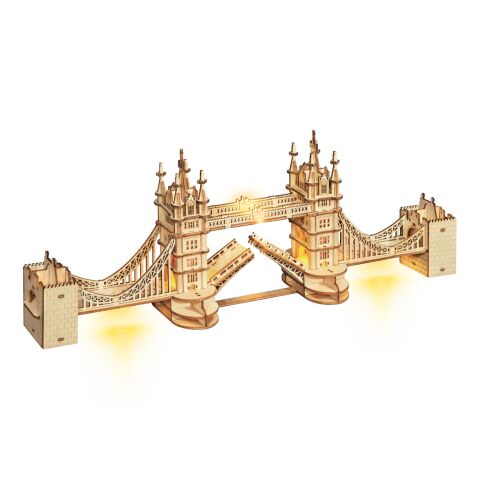 RoboTime 3D wooden mechanical puzzle Tower Bridge with light