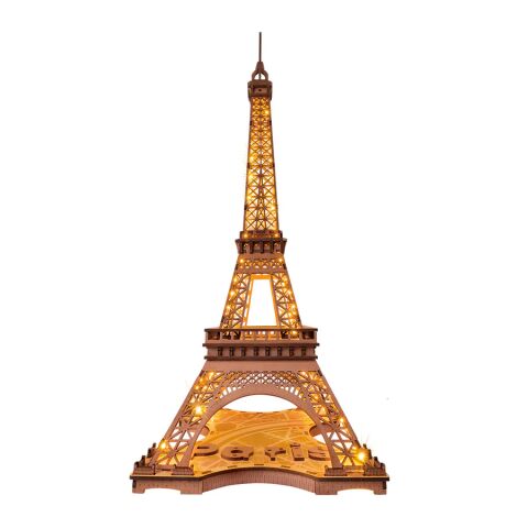 RoboTime 3D wooden puzzle Night Eiffel Tower glowing