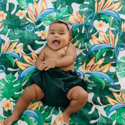 Tommy Lise Bamboo Muslin Diaper Lush Garden 120x120 cm