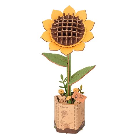 RoboTime 3D wooden puzzle Sunflower