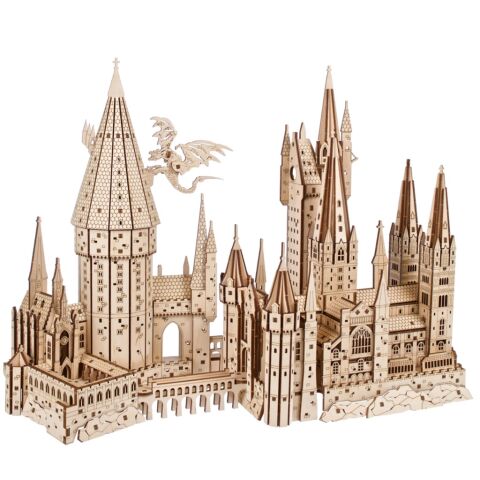 Ugears 3D Wooden Mechanical Puzzle Hogwarts Castle, Harry Potter