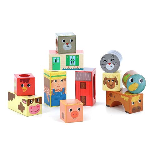 Vilac Wooden Sound Blocks Farm
