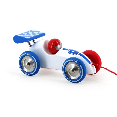 Vilac Drag Racing Car White with Blue Wing