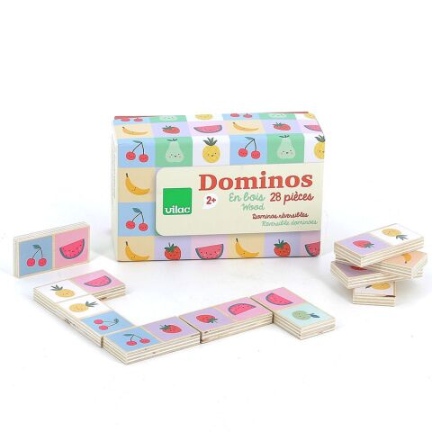 Vilac Wooden dominoes Fruit and vegetables Sarah Betz
