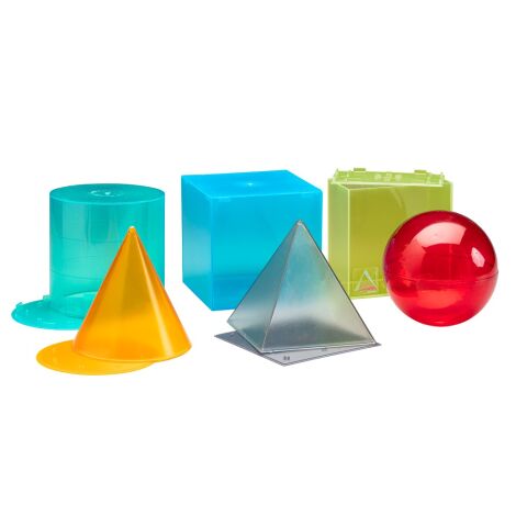 Wissner Set of Geometric Solids Transparent 6 pcs.