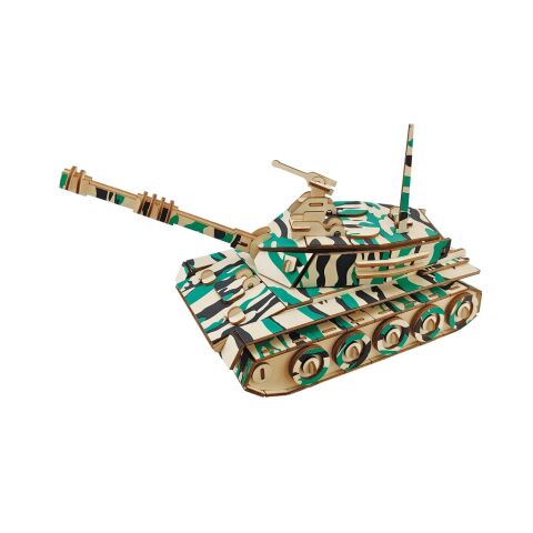Woodcraft Wooden 3D Puzzle Large Tank