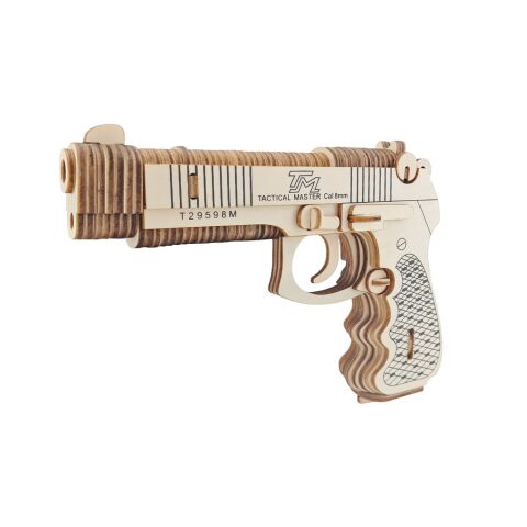 Woodcraft Wooden 3D Puzzle Pistol M92F