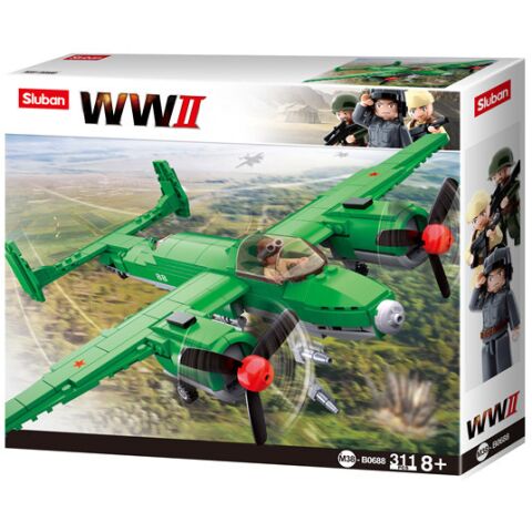 Sluban WWII M38-B0688 Soviet bomber Tupolev TU-2