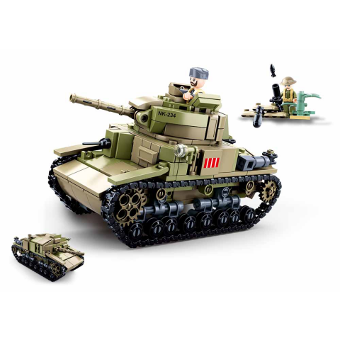 Sluban Army M38-B0711 Medium Italian Tank 2in1