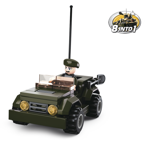 Sluban Army 8into1 M38-B0587F Jeep