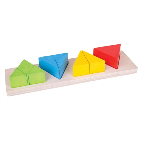 Bigjigs Toys Insert puzzle fractions triangles