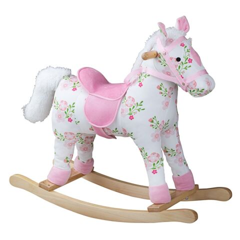 Bigjigs Toys Wooden rocking horse with flowers