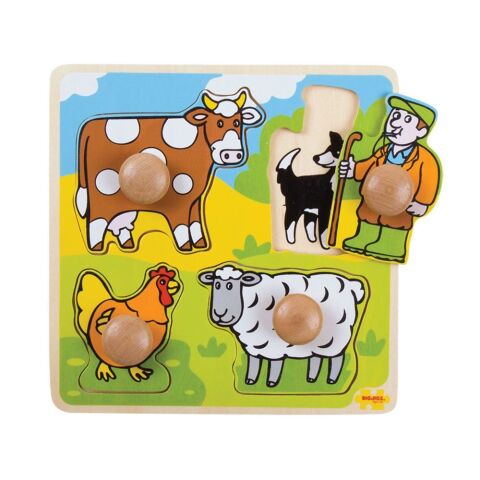 Bigjigs Toys Insertable Educational Puzzle Farm