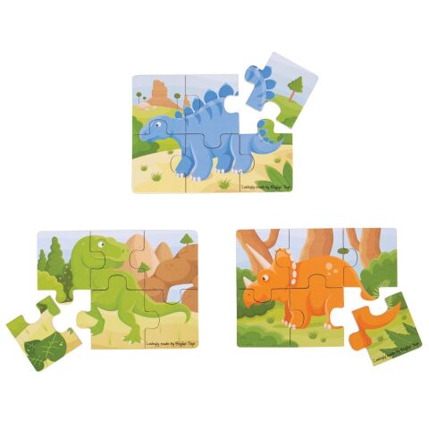 Bigjigs Toys Puzzle 3in1 Dinosaurs