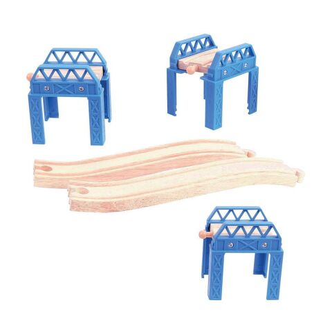 Bigjigs Rail Wooden Track Set Bridge Construction