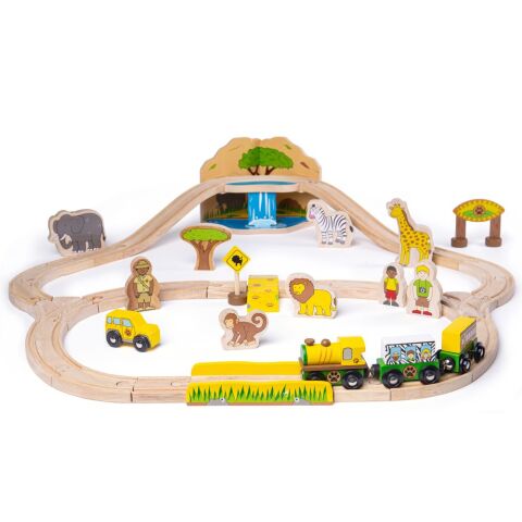 Bigjigs Rail Wooden Safari Train Track