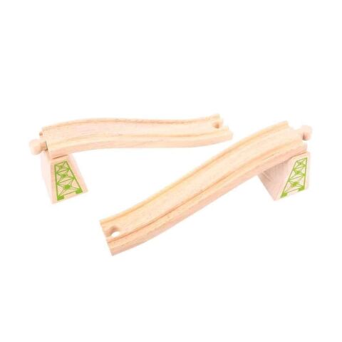 Bigjigs Rail Overpass tracks with pillars 2pcs