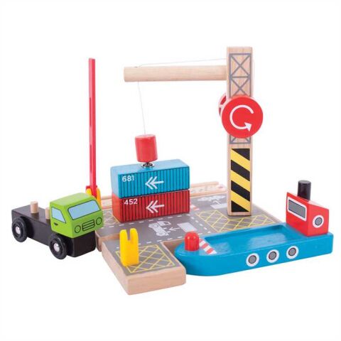 Bigjigs Rail Container transshipment yard